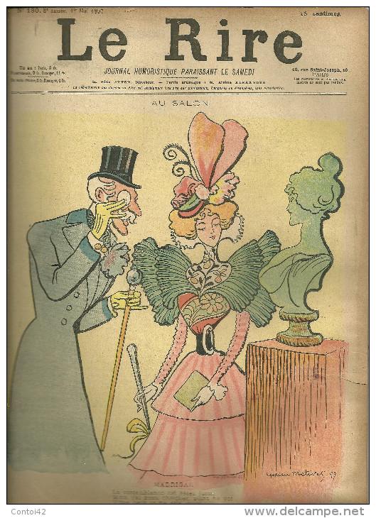 JOURNAL LE RIRE HUMOUR POLITIQUE ILLUSTRATEUR LUCIEN METIVET HISTOIRE  DESSIN PUBLICITE - 1850 - 1899