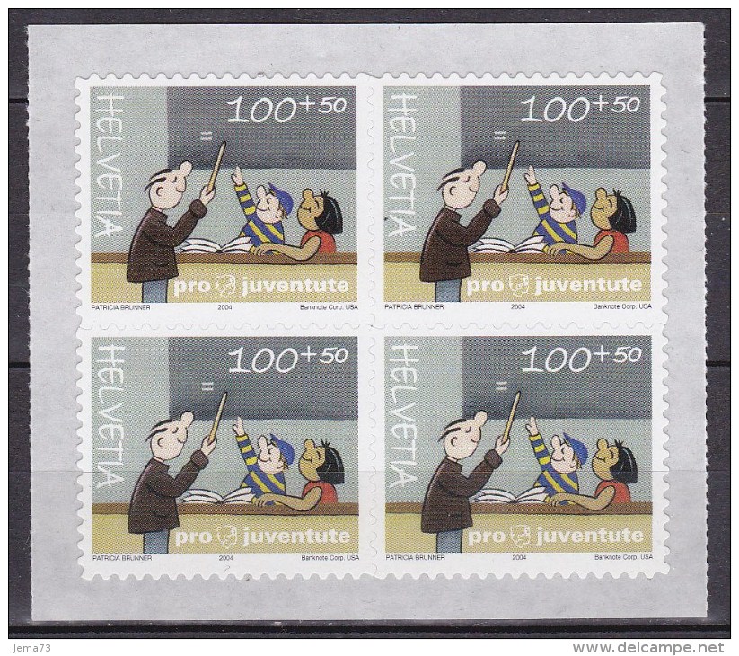 N° 1823 Pour La Jeunesse Efants à L´Ecole: Bloc De 4 Timbres - Unused Stamps