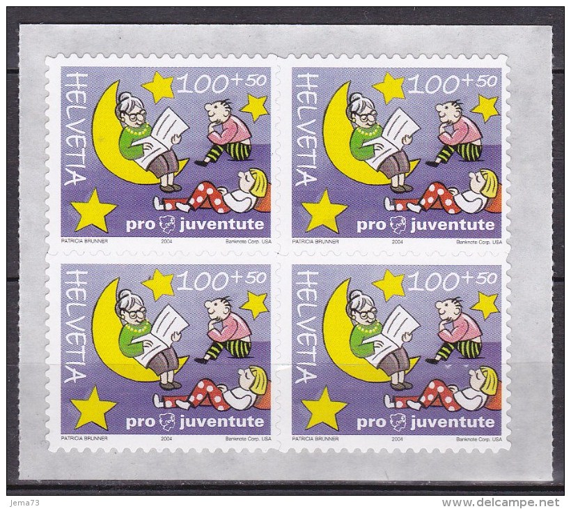 N° 1822 Pour La Jeunesse: Enfants écoutant Une Histoire Racopntée Par Une Grand-Mère: Bloc De 4 Timbres - Unused Stamps