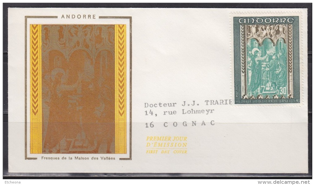 = Sur Enveloppe N°214 Retable De La Chapelle De Saint Jean De Caselles 30c De 1971 - Briefe U. Dokumente