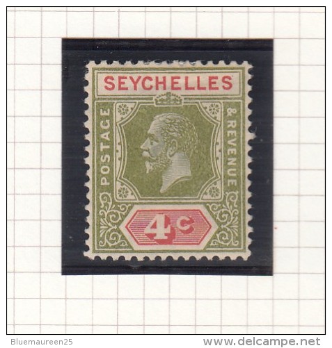 King George V - 1917 - Postage &amp; Revenue - Seychelles (...-1976)