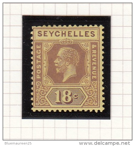 King George V - 1917 - Postage &amp; Revenue - Seychelles (...-1976)