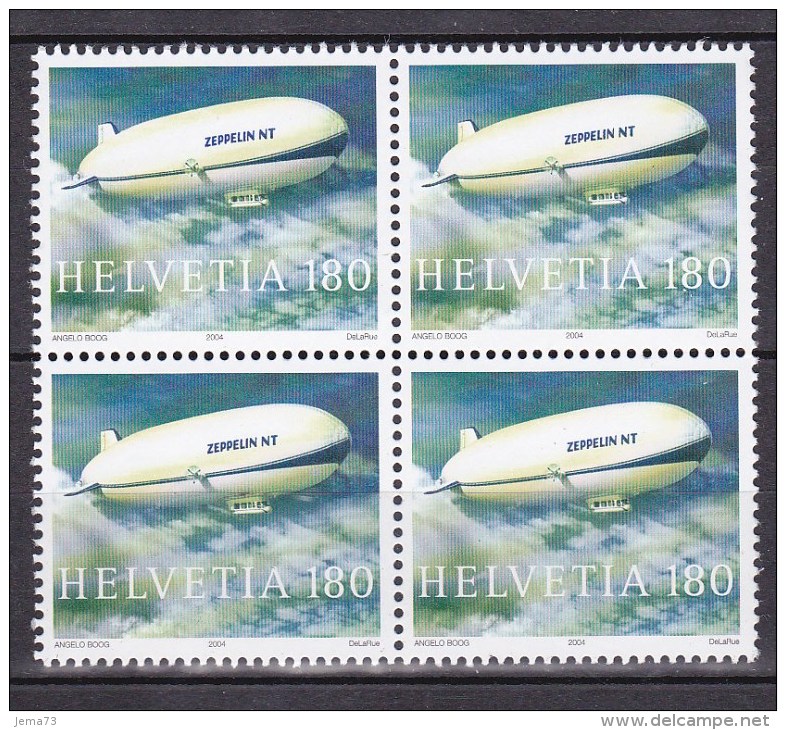 N° 1798 Transport Aérien: Dirigeable Zepplin Dirigeable Aujourd´hui En Vol: Bloc De 4 Timbres - Unused Stamps