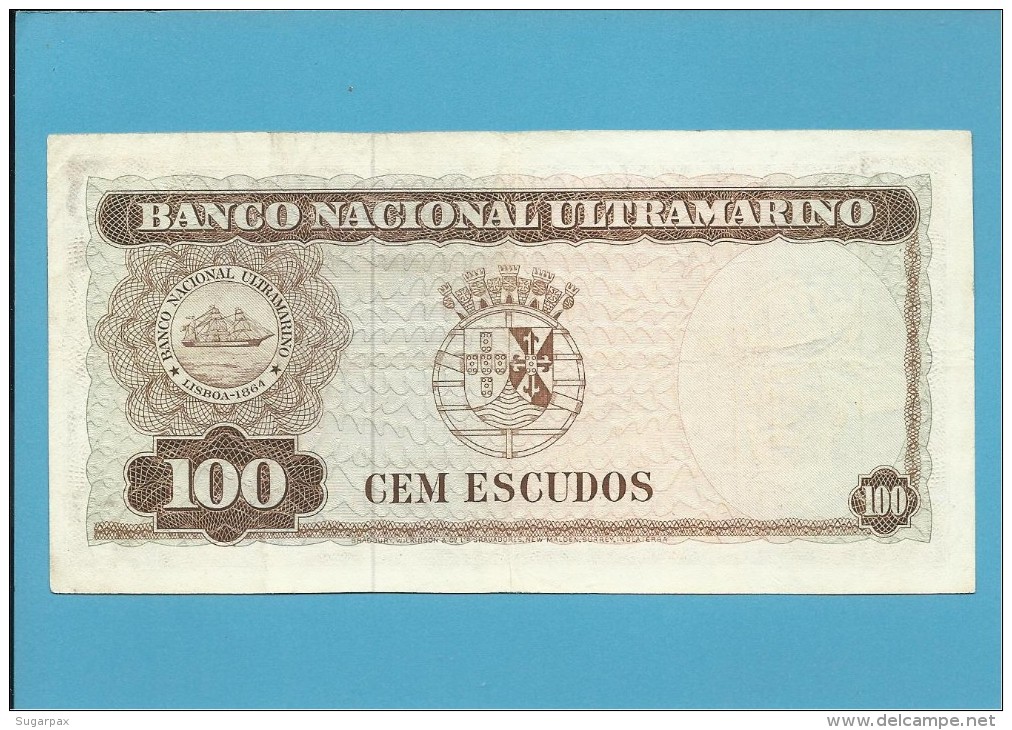 TIMOR - 100 ESCUDOS - 25.4.1963 - P 28 - Sign. 3 - REGULO D. ALEIXO - PORTUGAL - Timor