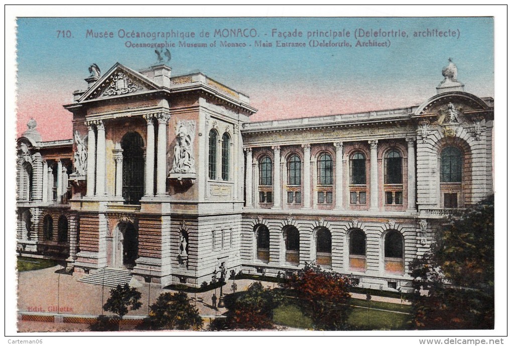 Monaco - Musée Océanographique - Façade Principale - Editeur: Gilletta N° 710 - Ozeanographisches Museum