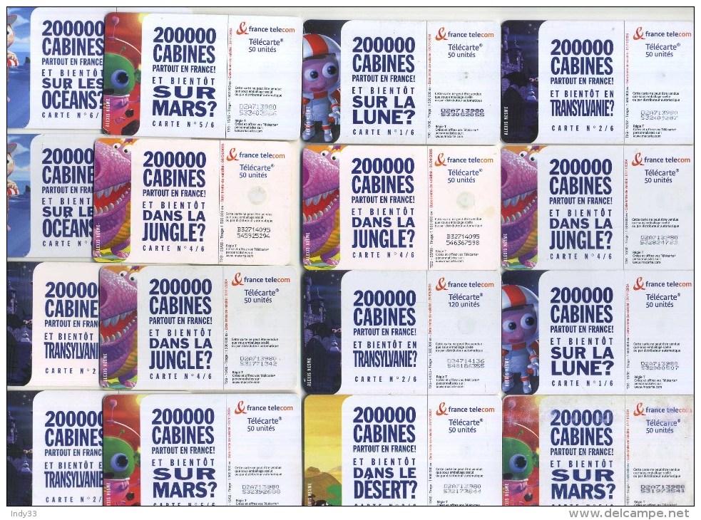 - FRANCE . LOT DE 17 TELECARTES COLLECTION 200000 CABINES PARTOUT EN FRANCE . DOUBLES DE COLLECTION . - Collezioni