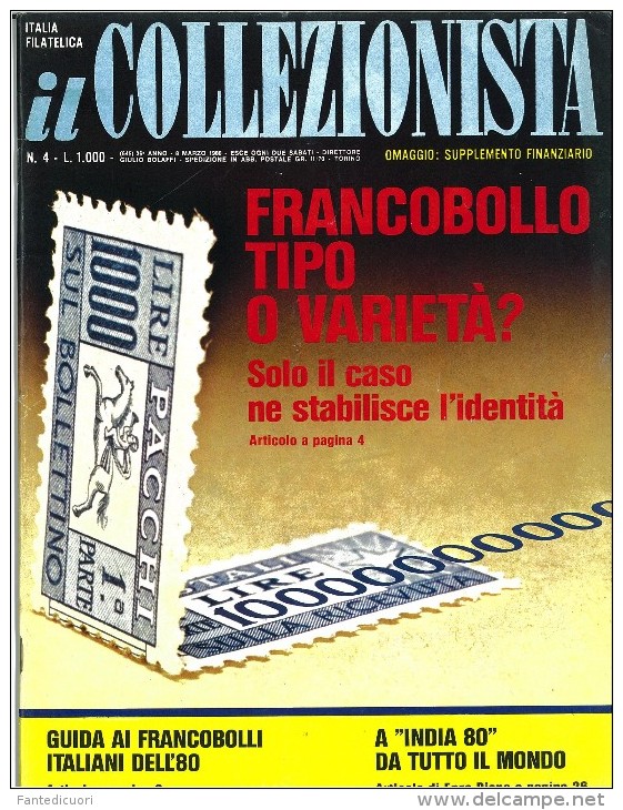 Rivista Il Collezionista, Bolaffi Editore N. 4 Anno 1980 - Italiaans (vanaf 1941)