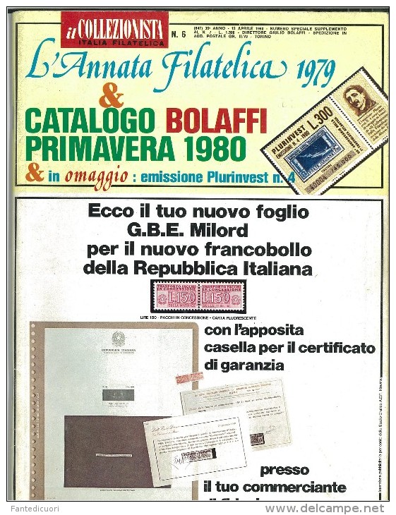 Rivista Il Collezionista, Bolaffi Editore N. 6 Anno 1980 - Italiane (dal 1941)