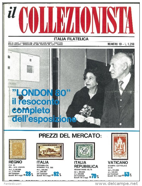 Rivista Il Collezionista, Bolaffi Editore N. 10 Anno 1980 - Italiane (dal 1941)