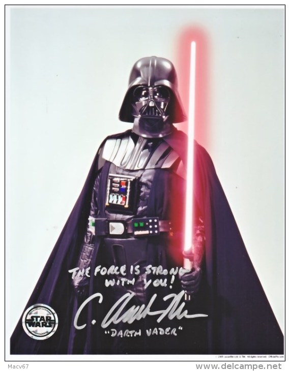 AUTOGRAPHED  PHOTO   STAR  WARS  " DARTH  VADER" - Other & Unclassified