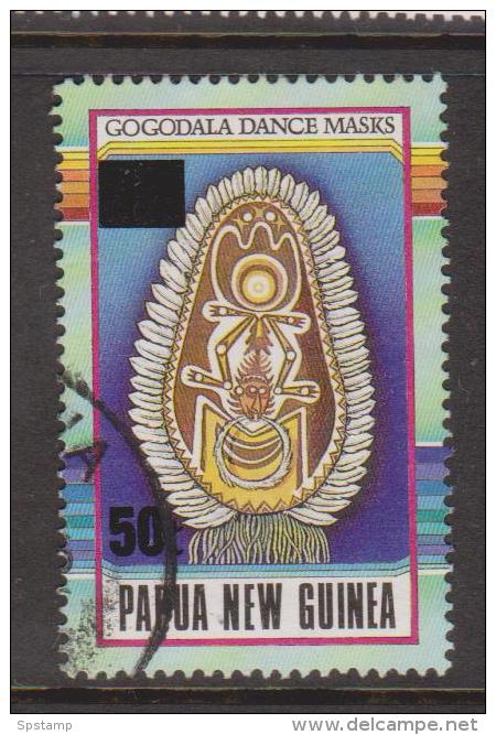 Papua New Guinea 1994 Emergency Overprint 50t On Gogodala Mask FU - Papua New Guinea