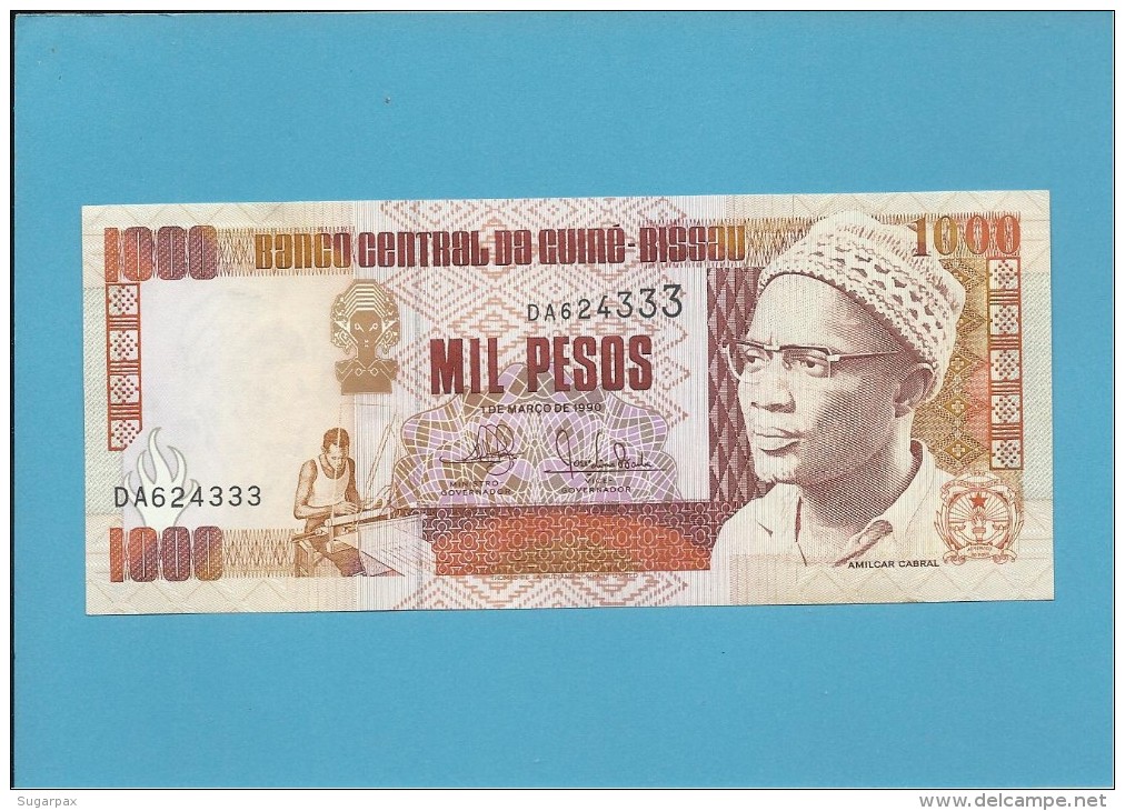 GUINEA-BISSAU - 1000 PESOS - 1.3.1990 - P 13a - PRESIDENTE AMILCAR CABRAL - Guinea–Bissau