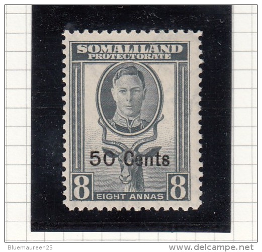 King George VI - 1951 - Surch Stamps - Somaliland (Protettorato ...-1959)