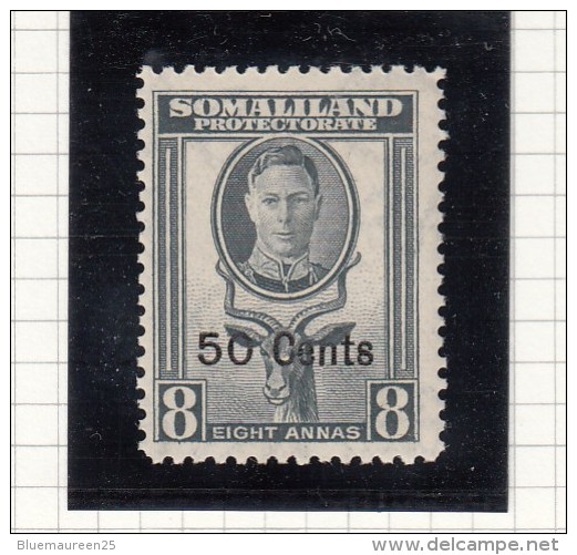 King George VI - 1951 - Surch Stamps - Somalilandia (Protectorado ...-1959)