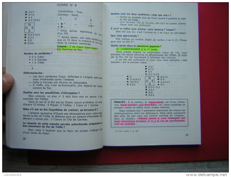 BRIDGE  ROBERT BERTHE NORBERT LEBELY  PERFECTIONNEZ VOTRE JEU DE LA CARTE PAS A PAS  TOME 2  EDITIONS LE BRIDGEUR - Palour Games