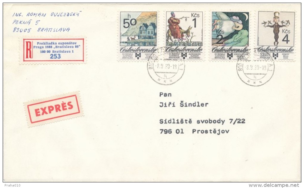 I2590 - Czechoslovakia (1989) Bratislava 1: The Show Exhibits Praga 1988 (occasional Label Recommended) - Lettres & Documents