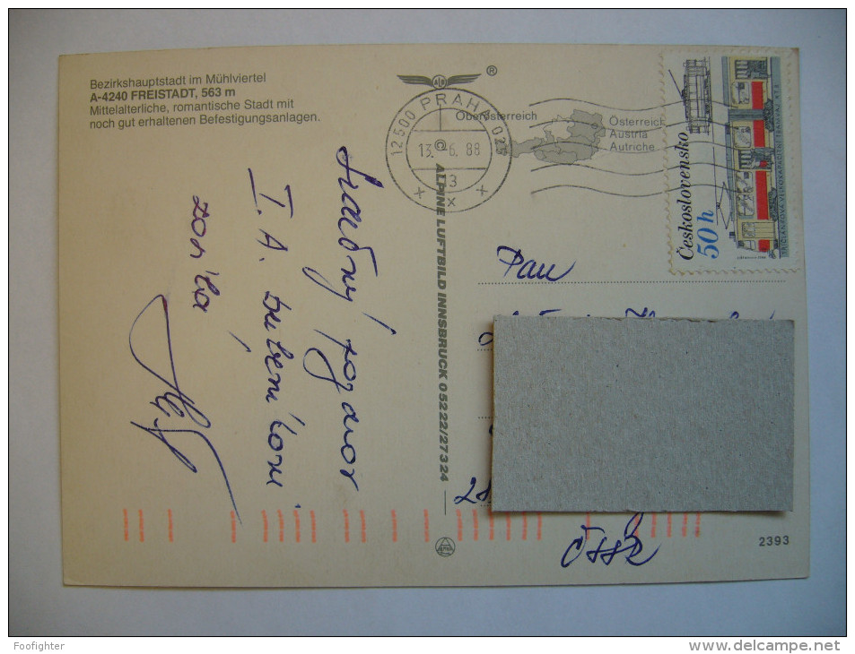 Austria: FREISTADT - Bezirkshauptstadt Im Mühlviertel - Mehrbildkarte - 1988 Used - Freistadt