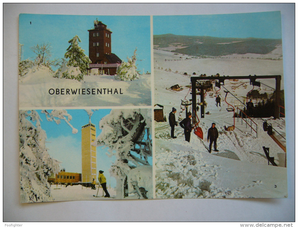 GERMANY: Oberwiesenthal - Wetterwarte, HOG-Fichtelberghaus, Sessellift - 1970s Used - Oberwiesenthal