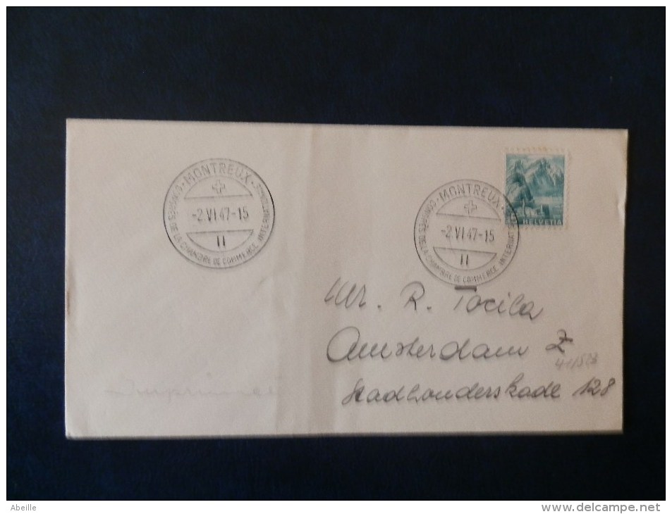 41/523    LETTRE  SUISSE  OBL. SPECIALE - Storia Postale