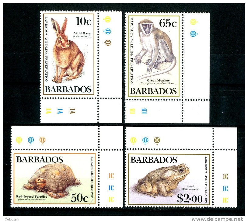 BARBADOS 1989** - Wildlife Preservation - 4 Val MNH (set Completo) Come Da Scansione - Barbados (1966-...)