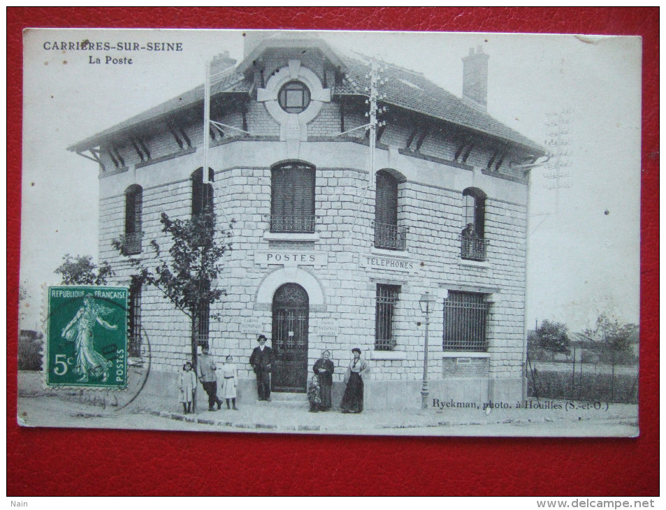 78 - CARRIERES SUR SEINE - LA POSTE - BELLE CARTE - - Carrières-sur-Seine