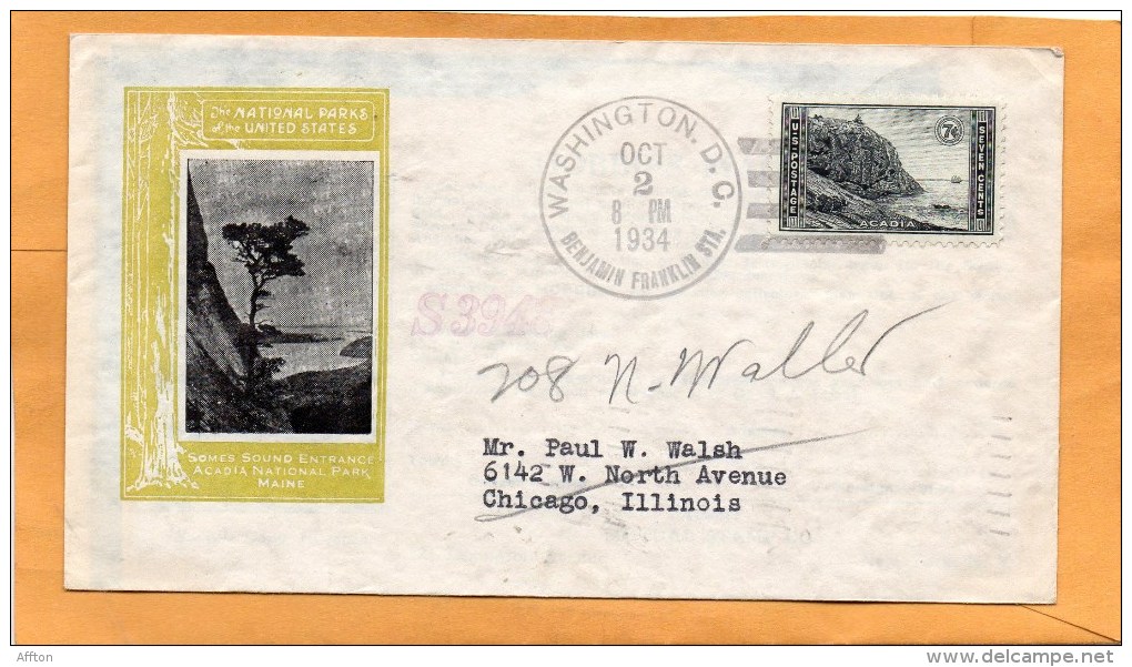 USA 1934 FDC - 1851-1940