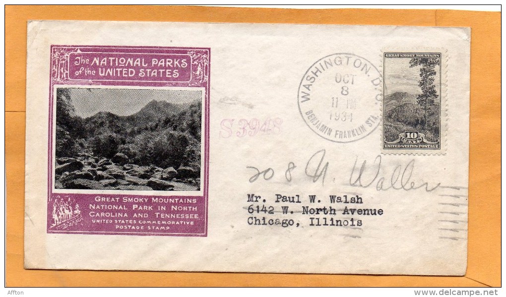 USA 1934 FDC - 1851-1940