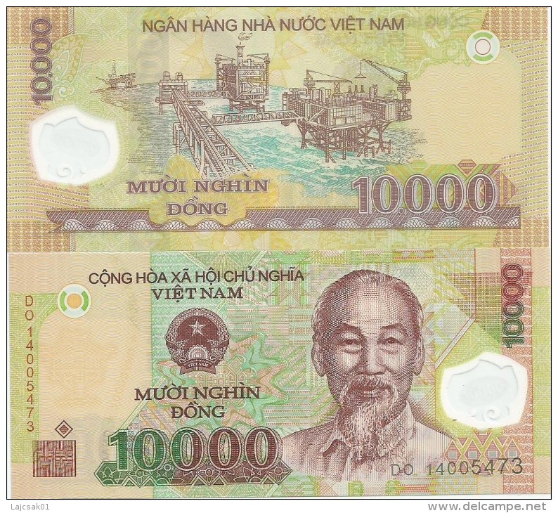 Vietnam 10000 Dong 10.000  2014. UNC POLYMER - Vietnam