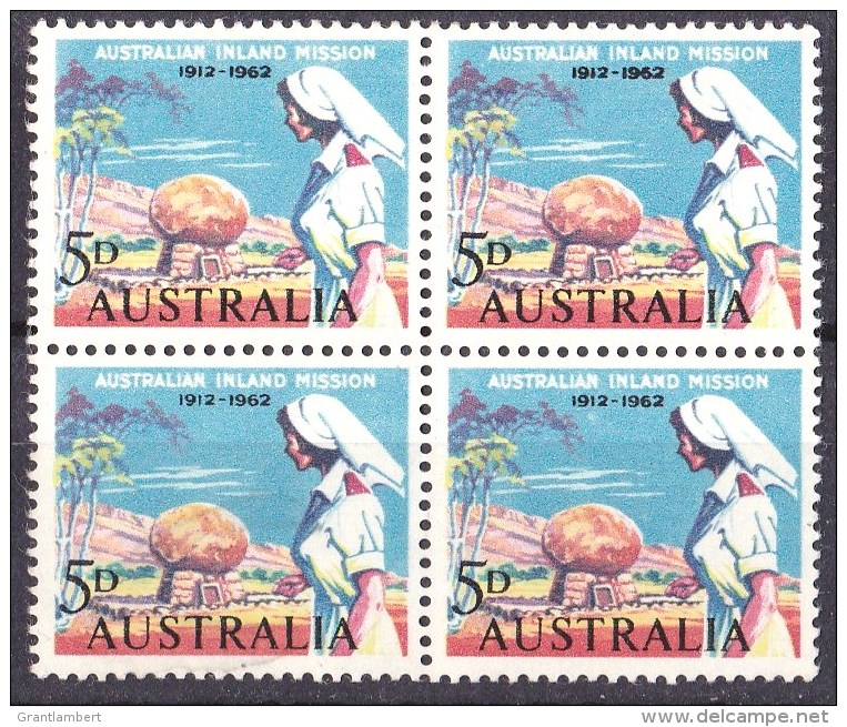 Australia 1962 Inland Mission 5d Block Of 4  - 3MH, 1MNH - Ungebraucht