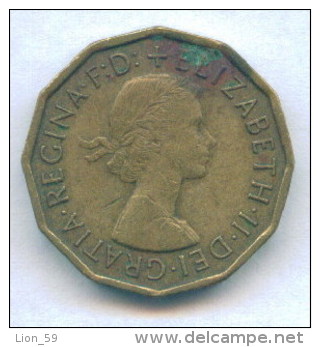 F3403 / - 3 Pence - 1966 - Great Britain Grande-Bretagne Grossbritannien Gran Bretagna Coins Munzen Monnaies Monete - F. 3 Pence