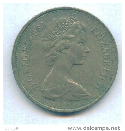 F3408 / -  10 New Pence - 1969 - Great Britain Grande-Bretagne Grossbritannien - Coins Munzen Monnaies Monete - 10 Pence & 10 New Pence
