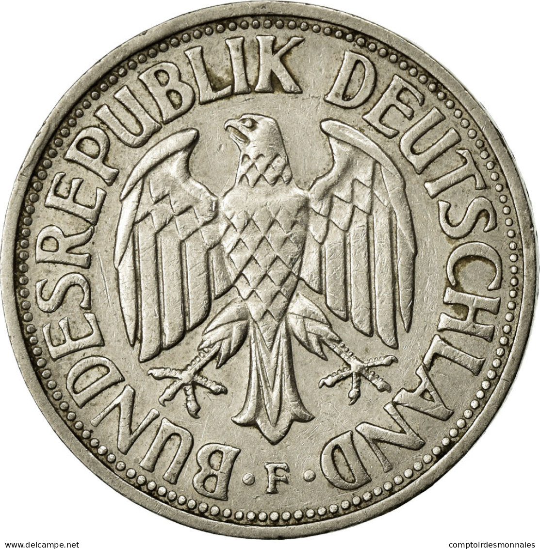 Monnaie, République Fédérale Allemande, Mark, 1954, Stuttgart, TTB - 1 Mark