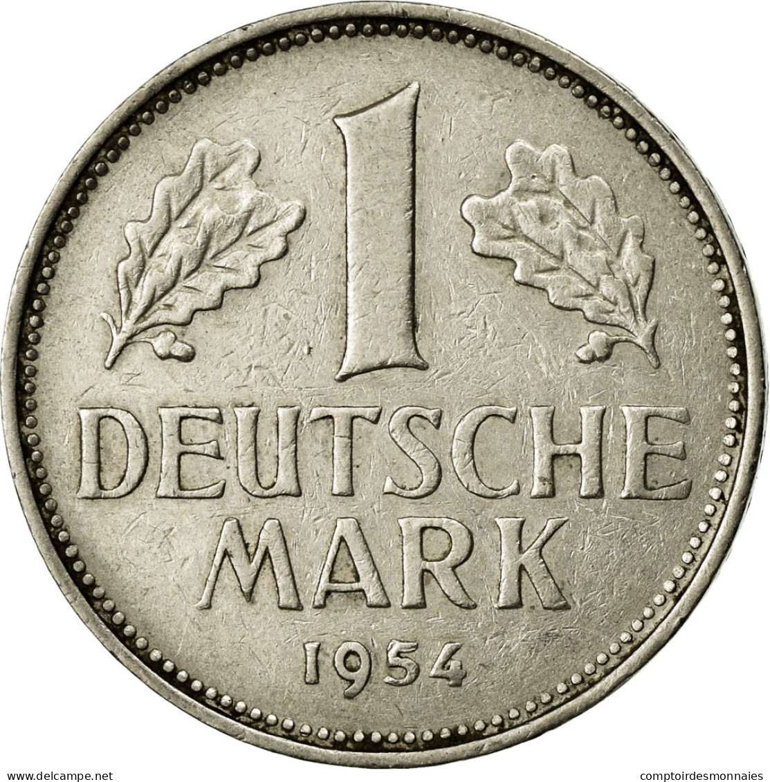 Monnaie, République Fédérale Allemande, Mark, 1954, Stuttgart, TTB - 1 Mark