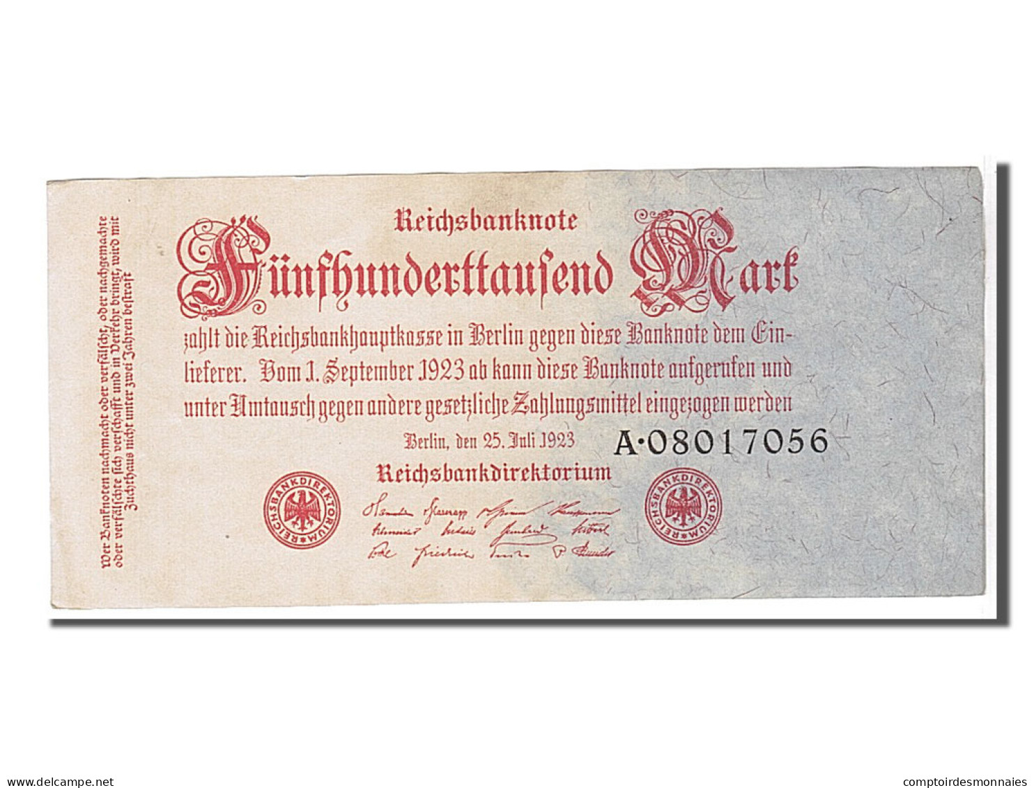 Billet, Allemagne, 500,000 Mark, 1923, KM:92, SUP - 500.000 Mark