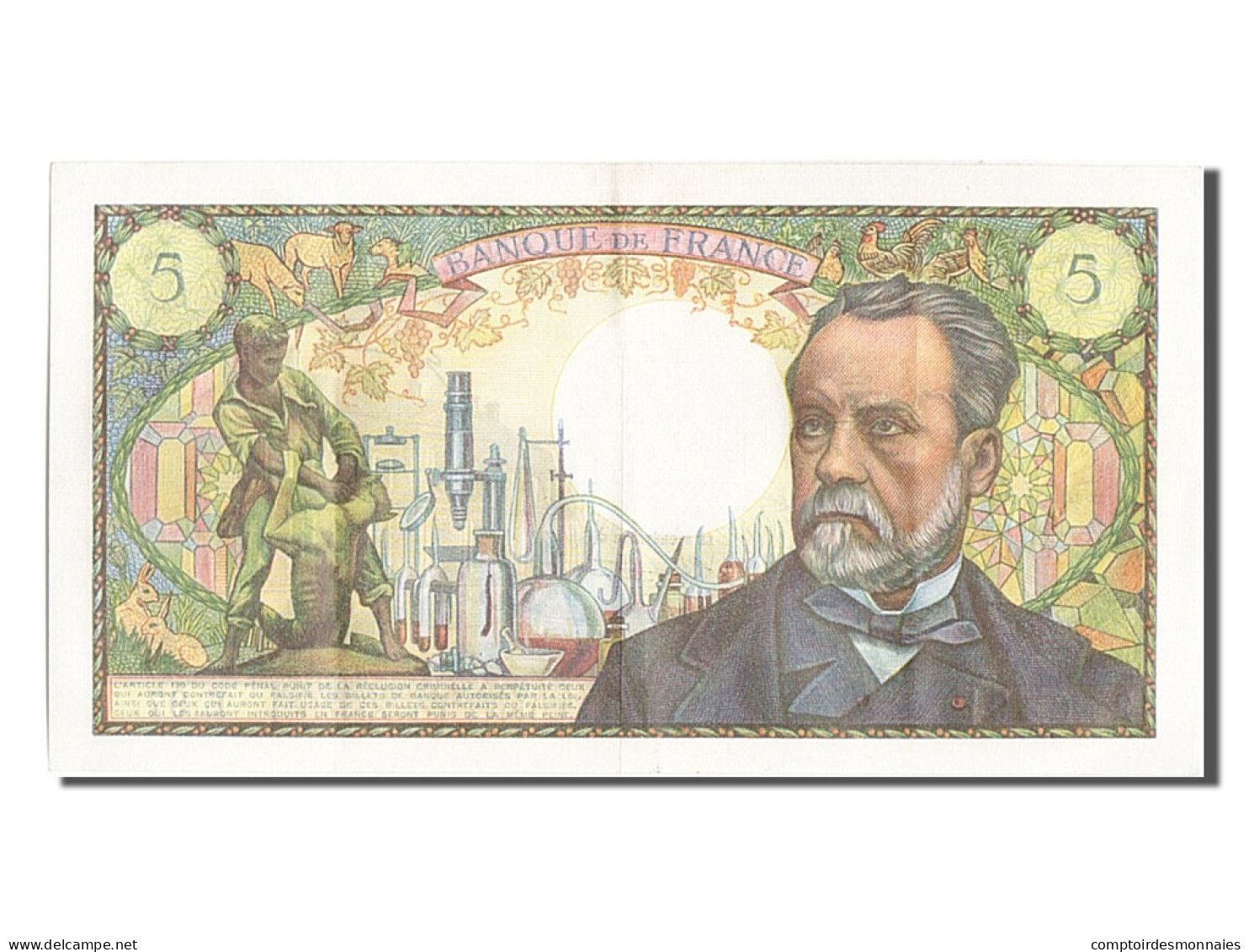 Billet, France, 5 Francs, 5 F 1966-1970 ''Pasteur'', 1969, 1969-06-05, SUP - 5 F 1966-1970 ''Pasteur''