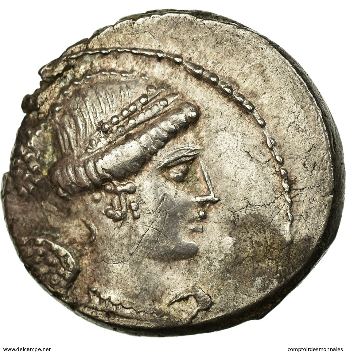 Monnaie, Carisia, Denier, TTB, Argent, Babelon:2 - Republic (280 BC To 27 BC)