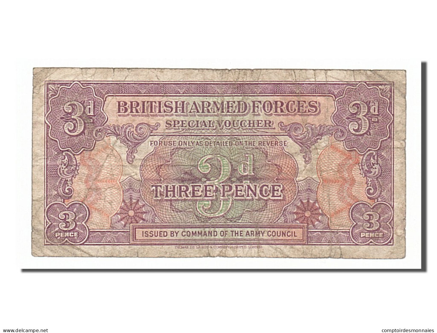 Billet, Grande-Bretagne, 3 Pence, 1946, TB - Forze Armate Britanniche & Docuementi Speciali