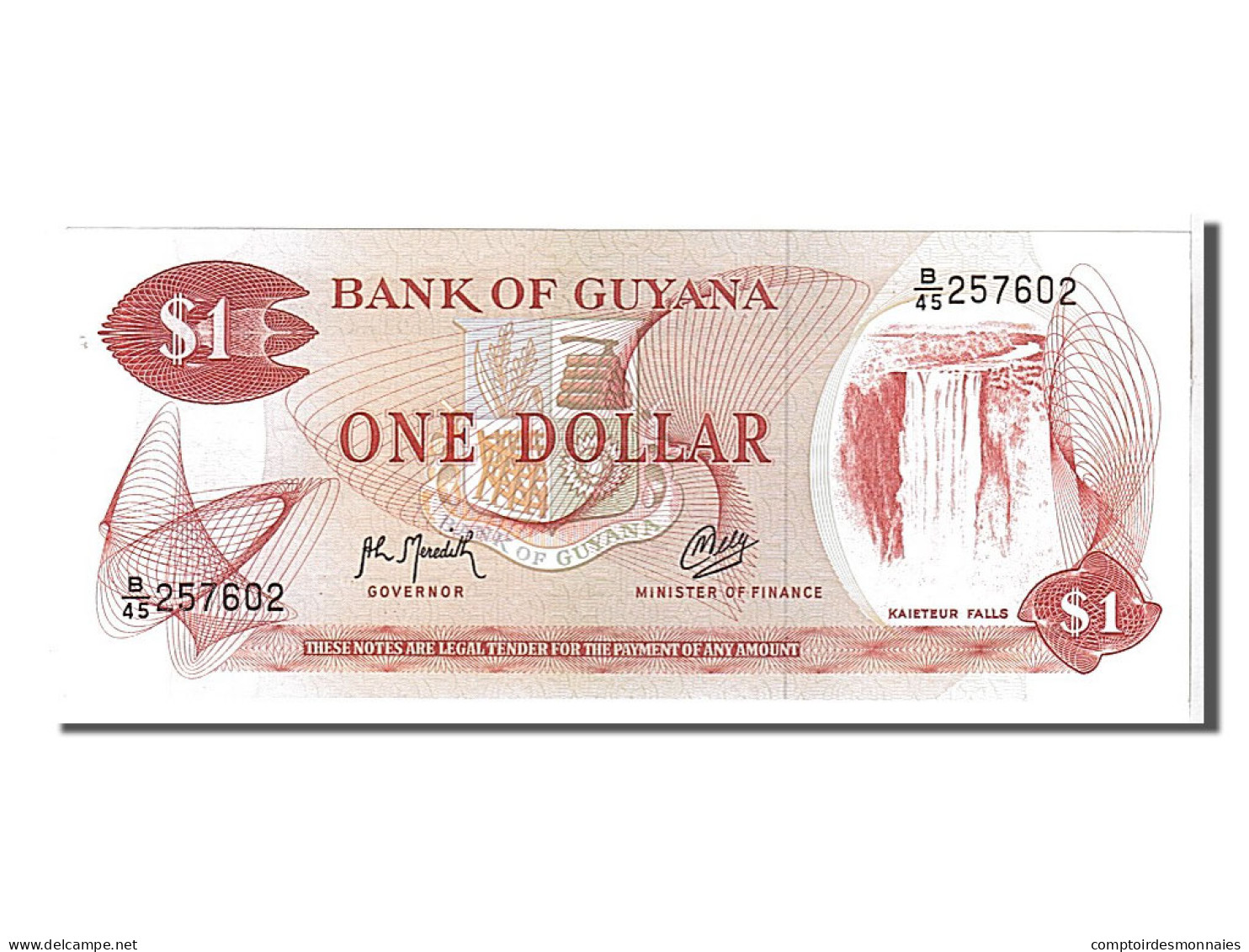 Billet, Guyana, 1 Dollar, 1992, KM:21g, NEUF - Guyana