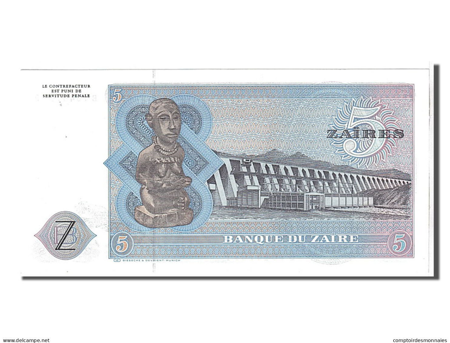 Billet, Zaïre, 5 Zaïres, 1979, KM:22a, NEUF - Zaïre