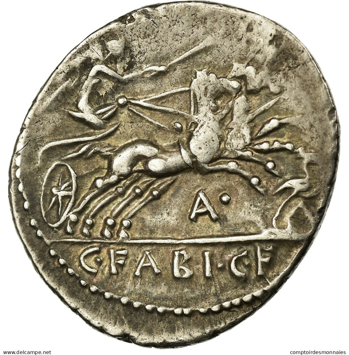 Monnaie, Fabia, Denier, Rome, TTB+, Argent, Babelon:14 - Röm. Republik (-280 / -27)