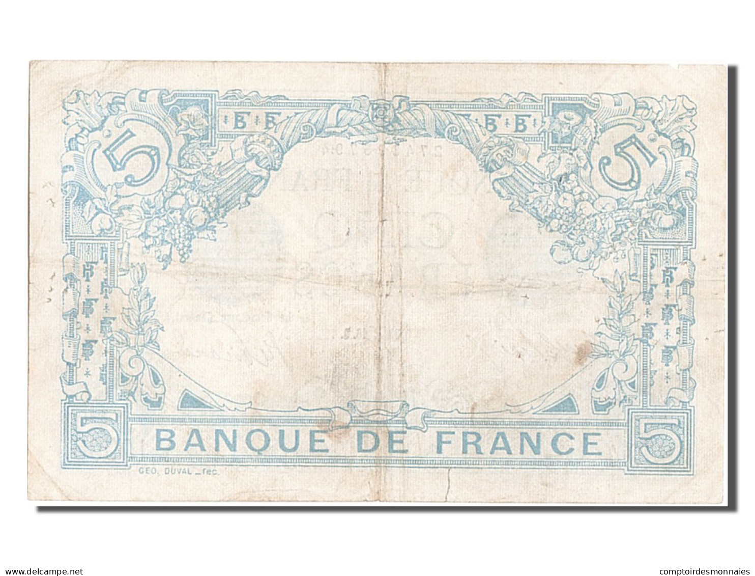 Billet, France, 5 Francs, 5 F 1912-1917 ''Bleu'', 1916, 1916-03-23, TB+ - 5 F 1912-1917 ''Bleu''