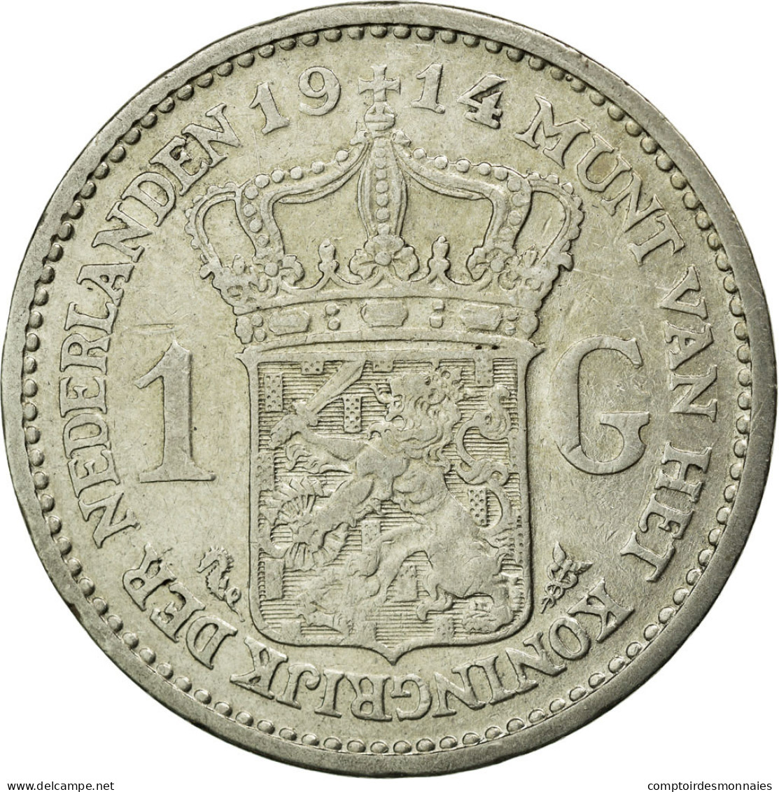 Monnaie, Pays-Bas, Wilhelmina I, Gulden, 1914, TTB, Argent, KM:148 - 1 Gulden