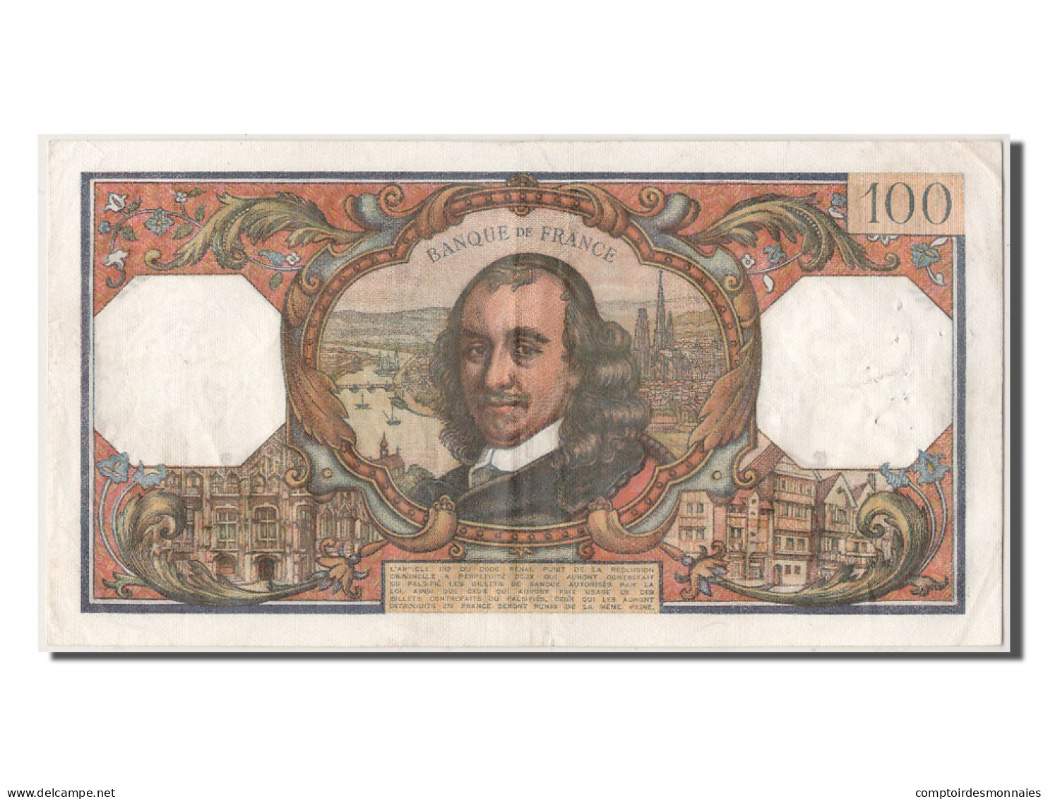 Billet, France, 100 Francs, 100 F 1964-1979 ''Corneille'', 1966, 1966-06-02 - 100 F 1964-1979 ''Corneille''