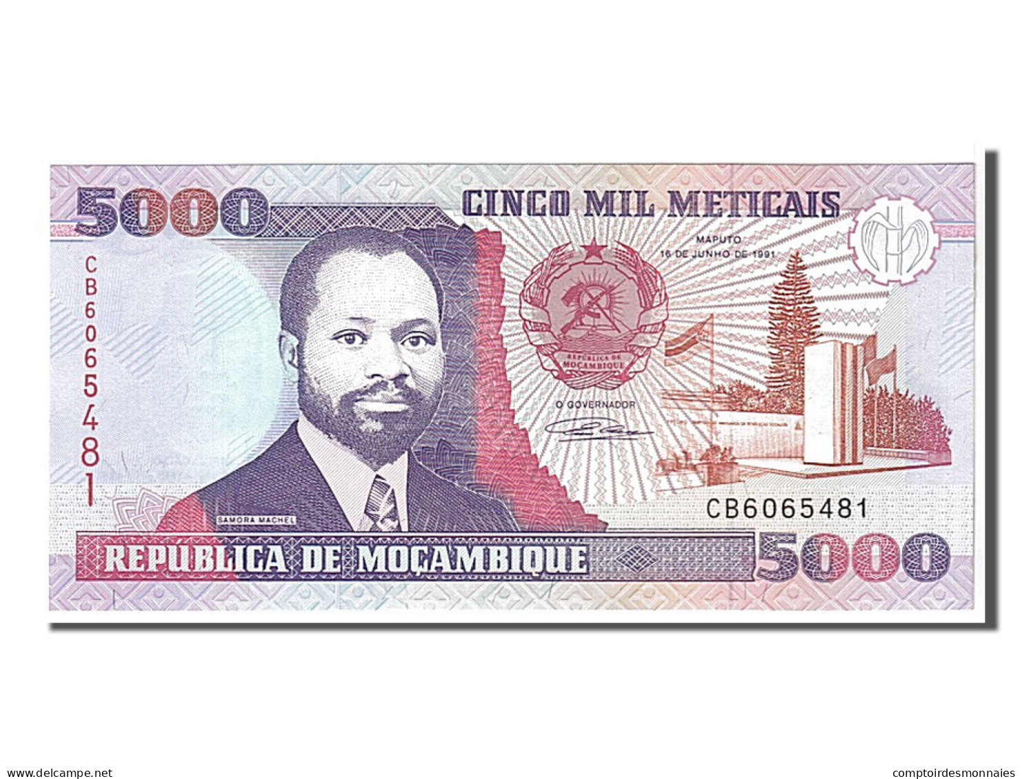 Billet, Mozambique, 5000 Meticais, 1991, NEUF - Moçambique