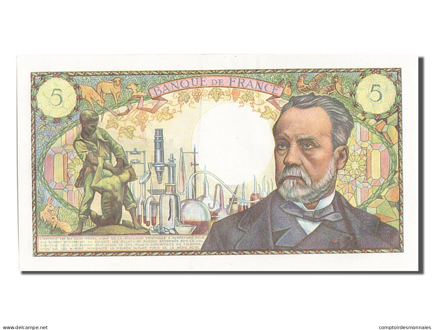 Billet, France, 5 Francs, 5 F 1966-1970 ''Pasteur'', 1969, 1969-09-04, SUP - 5 F 1966-1970 ''Pasteur''