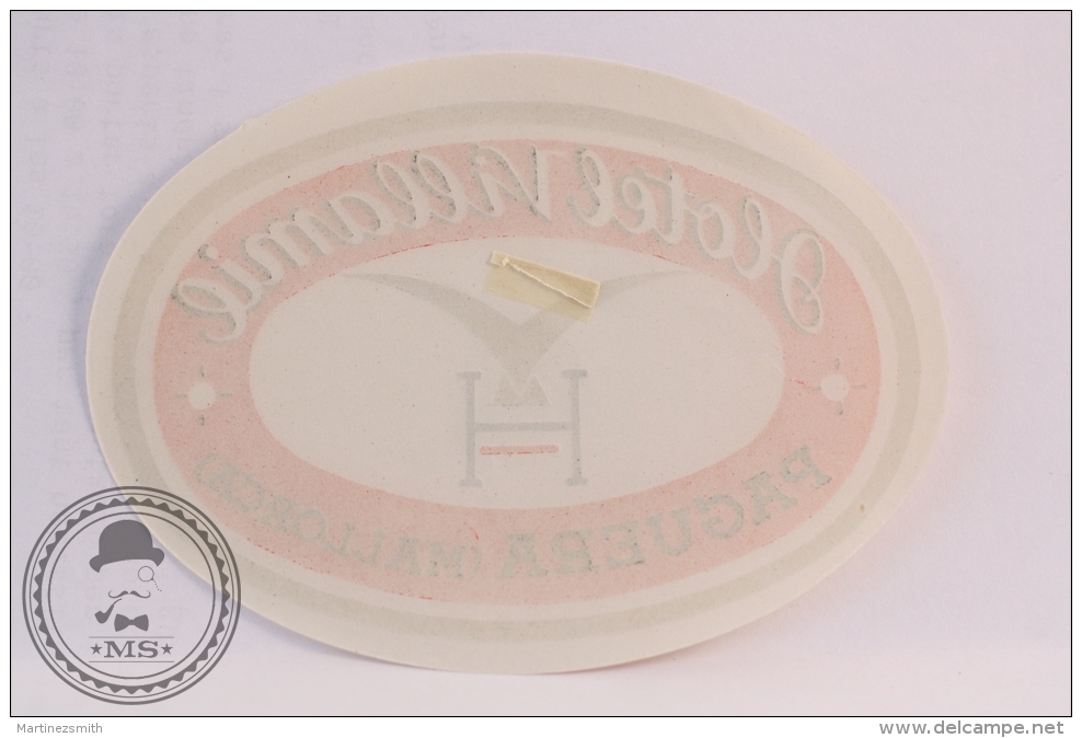 Hotel Villamie, Paguera, Mallorca - Spain - Original Vintage Luggage Hotel Label - Sticker - Hotel Labels