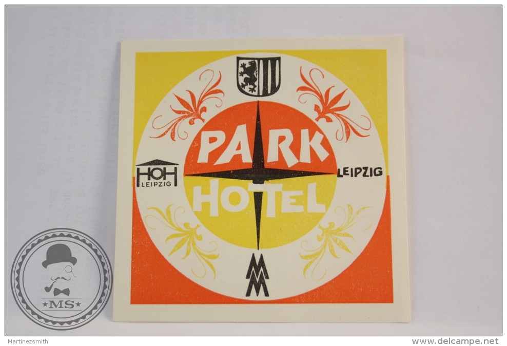 Park Hotel Leipzig - Germany - Original Vintage Luggage Hotel Label - Sticker - Hotelaufkleber