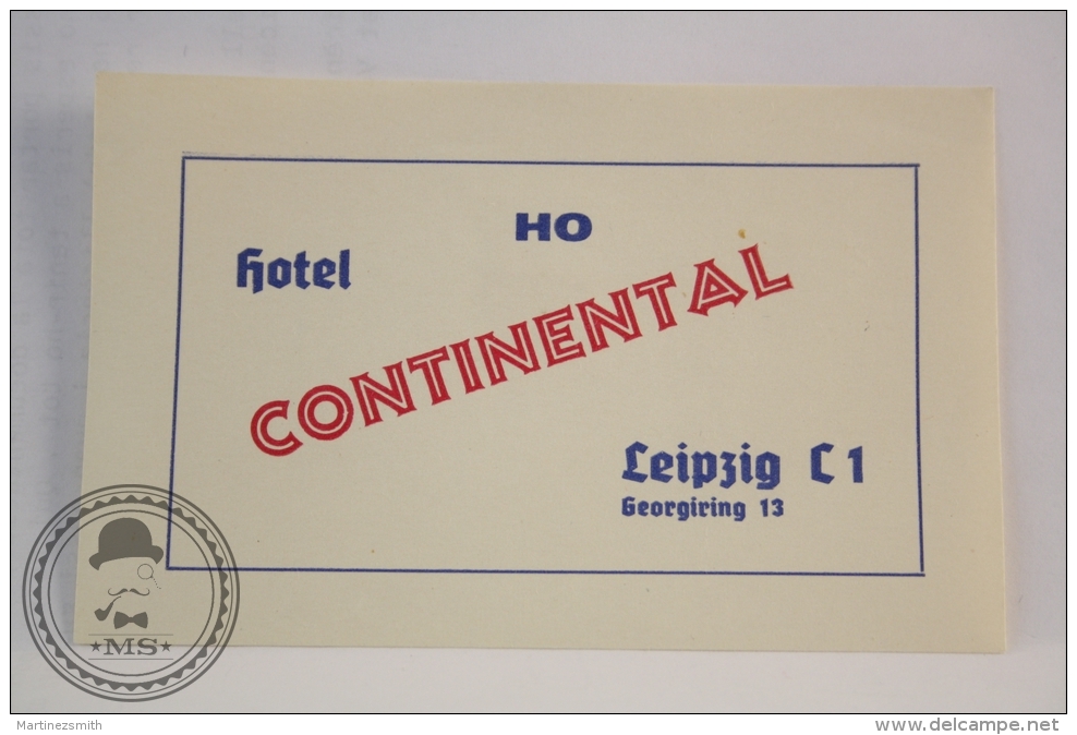 Hotel Continental, Leipzig - Germany - Original Vintage Luggage Hotel Label - Sticker - Hotelaufkleber