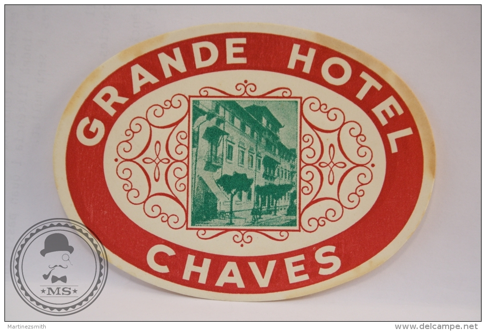 Grande Hotel, Cahors - France - Original Vintage Luggage Hotel Label - Sticker - Hotel Labels