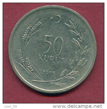 F3475 / -  50 Kurus -  1975  -  Turkey Turkije Turquie Turkei  - Coins Munzen Monnaies Monete - Turquia